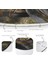 Real Homes Gold Afrika Woman Tasarımlı 3D Modern Siyah Salon ve Oturma Odası Yıkanabilir Kaymaz Tabanlı Yuvarlak Halı 5