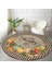 Real Homes Kabak Tasarımlı Kahve Ekose Motifli Modern Kahverengi Outdoor Yıkanabilir Kaymaz Tabanlı Yuvarlak Halı 2