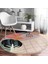 Real Homes Pastel Zeminde Geometrik Çizimli Çiçek Motifli Dijital Baskılı Modern Renkli Salon ve Oturma Odası Kaymaz Tabanlı Yuvarlak Halı 1