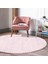 Real Homes Özel Tasarım Pembe Ikat Desenli Dijital Baskılı Salon ve Oturma Odası Yıkanabilir Kaymaz Tabanlı Yuvarlak Halı 2