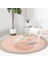 Real Homes Pastel Zeminde Antik Desenli Dijital Baskılı Modern Renkli Salon ve Oturma Odası Yıkanabilir Kaymaz Tabanlı Yuvarlak Halı 1