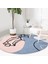 Real Homes Realhomes Bohemian Özel Tasarım Pembe Salon ve Oturma Odası Yıkanabilir Kaymaz Tabanlı Yuvarlak Halı 3