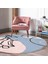 Real Homes Realhomes Bohemian Özel Tasarım Pembe Salon ve Oturma Odası Yıkanabilir Kaymaz Tabanlı Yuvarlak Halı 4