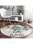 Real Homes Realhomes Kar Temalı Hello Winter Tasarımlı Kahverengi Outdoor Yıkanabilir Kaymaz Tabanlı Yuvarlak Halı 2