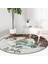 Real Homes Realhomes Kar Temalı Hello Winter Tasarımlı Kahverengi Outdoor Yıkanabilir Kaymaz Tabanlı Yuvarlak Halı 3