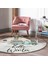 Real Homes Realhomes Kar Temalı Hello Winter Tasarımlı Kahverengi Outdoor Yıkanabilir Kaymaz Tabanlı Yuvarlak Halı 4