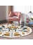 Real Homes Realhomes Merry Christmas Temalı Dijital Baskılı Modern Gold Balkon Yıkanabilir Kaymaz Tabanlı Yuvarlak Halı 2