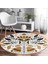 Real Homes Realhomes Merry Christmas Temalı Dijital Baskılı Modern Gold Balkon Yıkanabilir Kaymaz Tabanlı Yuvarlak Halı 3