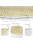 Real Homes Altın Renkli Geometrik Desenli Özel Tasarım Gold Koridor ve Antre Yıkanabilir Kaymaz Tabanlı Yuvarlak Halı 5