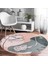 Real Homes Realhomes Bohemian Özel Tasarım Pembe Salon ve Oturma Odası Yıkanabilir Kaymaz Tabanlı Yuvarlak Halı 4