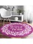 Real Homes Realhomes Home Sweet Dijital Baskılı Pembe Koridor ve Antre Yıkanabilir Kaymaz Tabanlı Yuvarlak Halı 4