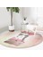 Real Homes Realhomes Fashion Girl Dijital Baskılı Modern Pembe Ofis Yıkanabilir Kaymaz Tabanlı Yuvarlak Kadife Halı 1