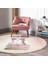 Real Homes Realhomes Fashion Girl Dijital Baskılı Modern Pembe Ofis Yıkanabilir Kaymaz Tabanlı Yuvarlak Kadife Halı 2