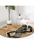 Real Homes Etnik Desen Zeminli Afrika Kadın Motifli Kahverengi Outdoor Yıkanabilir Kaymaz Tabanlı Yuvarlak Halı 1