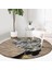 Real Homes Vizon Zeminde Zenci Kadın Tasarımlı Modern Kahverengi Salon ve Oturma Odası Yıkanabilir Kaymaz Tabanlı Yuvarlak Halı 1