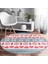 Real Homes Yılbaşı Konsept Desenli Özel Tasarımlı Dijital Baskılı Modern Bordo Salon ve Oturma Odası Yıkanabilir Kaymaz Tabanlı Yuvarlak Halı 4