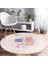 Real Homes Realhomes Bohemian Özel Tasarım Pembe Salon ve Oturma Odası Yıkanabilir Kaymaz Tabanlı Yuvarlak Halı 3