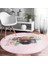 Real Homes Sevgililer Günü Temalı Özel Tasarım Dijital Baskılı Modern Pembe Yatak Odası Yıkanabilir Kaymaz Tabanlı Yuvarlak Halı 2