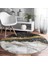Real Homes Modern Siyah Beyaz Altın Mermer Motifli Dijital Baskılı Salon ve Oturma Odası Yıkanabilir Kaymaz Tabanlı Yuvarlak Halı 4