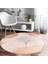Real Homes Realhomes Gül Motifli Bohemian Modern Pembe Salon ve Oturma Odası Yıkanabilir Kaymaz Tabanlı Yuvarlak Halı 3