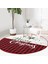 Real Homes Realhomes Mery Christmas Temalı Ekose Tasarımlı Modern Bordo Outdoor Yıkanabilir Kaymaz Tabanlı Yuvarlak Halı 2