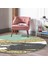 Real Homes Gold Detaylı Modern Motifler Dijital Baskılı Salon ve Oturma Odası Yıkanabilir Kaymaz Tabanlı Yuvarlak Halı 2