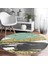 Real Homes Gold Detaylı Modern Motifler Dijital Baskılı Salon ve Oturma Odası Yıkanabilir Kaymaz Tabanlı Yuvarlak Halı 3