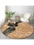 Real Homes Etnik Desen Zeminli Afrika Kadın Motifli Kahverengi Outdoor Yıkanabilir Kaymaz Tabanlı Yuvarlak Halı 4