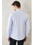 Erkek Açık Mavi Slim Fit Dar Kesim Düğmeli Yaka %100 Pamuk Düz Casual Gömlek 4