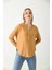 Camel Düğme Detaylı Örme Bluz 4