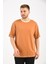 Kiremit Kısa Kollu Renkli Yaka T-Shirt 4