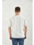 Beyaz Kısa Kollu Renkli Yaka T-Shirt 2