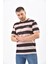 Siyah Regular Fit Çizgili Ringelli T-Shirt 3