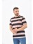 Siyah Regular Fit Çizgili Ringelli T-Shirt 4