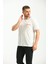 Beyaz Yaka Ve Kol Ucu Detaylı Regular Fit T-Shirt 5