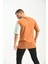Kahverengi Oversize Baskılı Renk Bloklu Tshirt 3