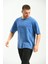 Indigo Oversize Fit Pamuklu T-Shirt 5