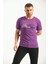 Mor Baskı Detaylı Regular Fit Tshirt 1