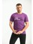 Mor Baskı Detaylı Regular Fit Tshirt 3