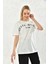 Beyaz Create Moment Baskılı T-Shirt 1
