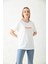 Beyaz Baskılı Regular Fit T-Shirt 2