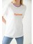 Beyaz Baskılı Regular Fit T-Shirt 4