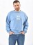 Bebe Mavi Bisiklet Yaka Ön Ve Arka Baskılı Sweatshirt 1