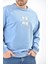 Bebe Mavi Bisiklet Yaka Ön Ve Arka Baskılı Sweatshirt 4