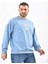Bebe Mavi Bisiklet Yaka Ön Ve Arka Baskılı Sweatshirt 5