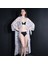 Paredora Damla Çiçekli Beyaz Kimono Pareo 1