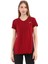 Kadın %100 Pamuk T-Shirt Fragum Bordo 2