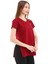 Kadın %100 Pamuk T-Shirt Fragum Bordo 3
