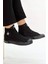 PO-10141 227-Siyah Siyah Kadın Sneaker 1