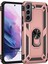 Samsung Galaxy S22 Kılıf Military Ring Holder Rose Gold 1